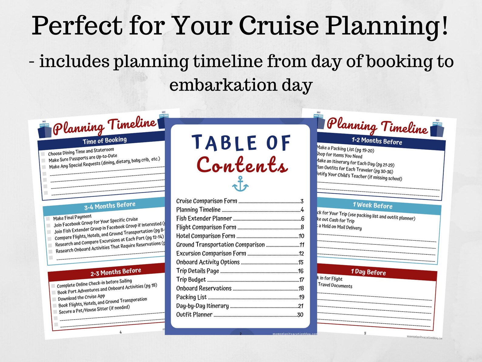 Cruise Planner Printable Cruise Planning Guide Cruise Vacation ...
