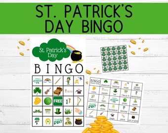 St. Patrick's Day Bingo Game | 40 Printable Cards (PDF)