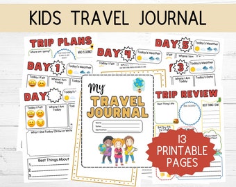Kids Travel Journal | Vacation Journal | Trip Journal | Printable Travel Journal