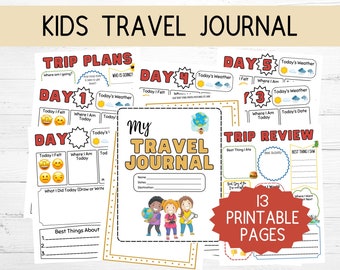 Kids Vacation Journal | Printable Travel Activity Book (PDF)