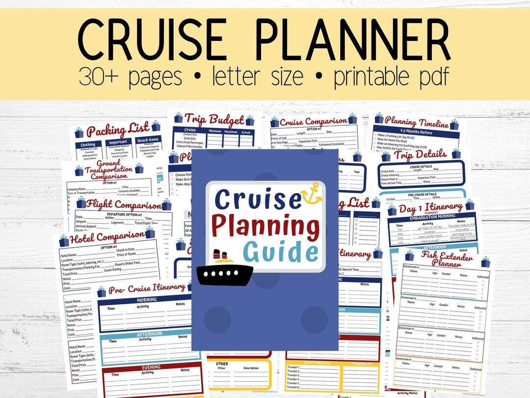 Cruise Planner - Printable Cruise Planning Guide - Cruise Vacation ...
