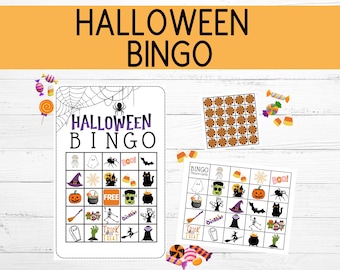 Printable Halloween Bingo Game | Kids Class Party Activity (PDF)