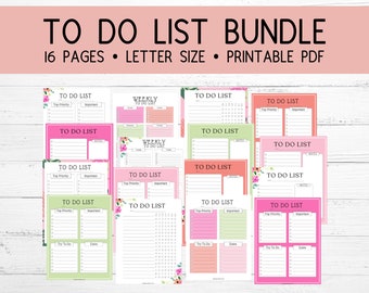 To Do List Planner | To Do List Templates | Task Organizer | Brain Dump | To-Do List Printable | To Do List PDF