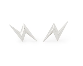 Pendientes de rayo de plata esterlina de Harry Potter™ con licencia oficial de Freeman Jewelry