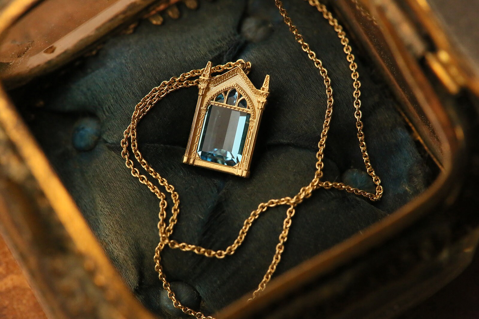 Officially Licensed Harry Potter™ 14k Yellow Gold & Blue