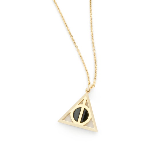 Harry Potter Deathly Hallows Necklace - Rotating Pendant