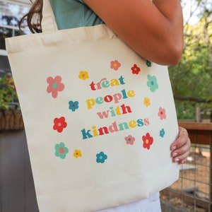 Treat People With Kindness Tote Bag | TPWK Tote Bag | Harry Styles Tote Bag | TPWK | Harry TPWK | Tote Bag Aesthetic