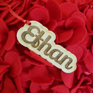 Adorable custom wooden tags. Perfect for Easter baskets or Christmas stockings. Can also be used as place card settings.