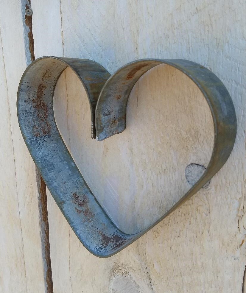 Wine Barrel Hoop Heart Pair Valentine's Gift Romantic Etsy