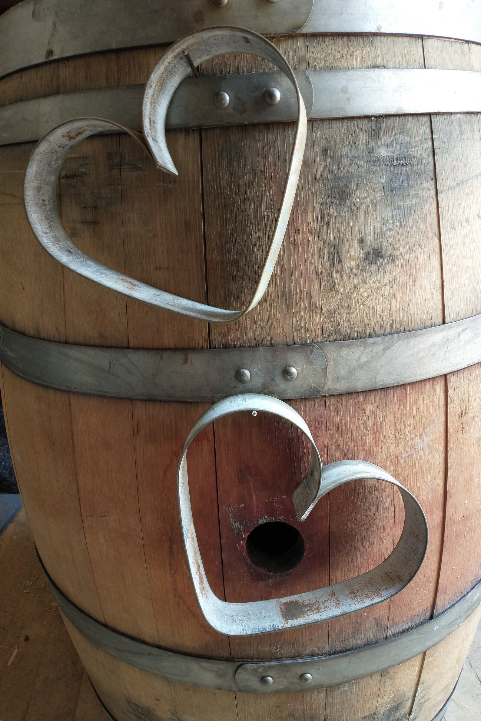 Wine Barrel Hoop Heart Pair Valentine's Gift Romantic Etsy