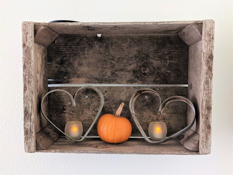 Wine Barrel Hoop Heart Pair Valentine's gift Romantic Etsy