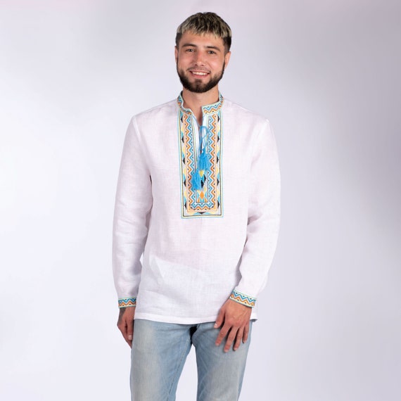 Ukrainian Shirt Modern Embroidered Men's Shirt Mens Etsy