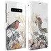 Spring birds Samsung S10e cover Flip case Galaxy S9 Note 10 hard case card holder S10 Plus Samsung folio nature phone wallet magnetic clasp 