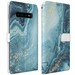 Abstract Ocean Wallet Samsung S10 cover S20 Ultra hard case S9 wallet phone case card holder Galaxy Flip case S10 Plus Note 10 5G folio gift 