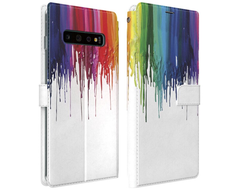 Artistic Wallet case S10 Plus hard case magnetic snap Samsung case paint Book style Note 10 Plus 5G Galaxy S9 cover S10e folio S20 Ultra A50 