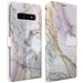 Marble wallet case Samsung S9 Plus case card holder S10e Flip case S20 Ultra magnetic snap Galaxy Note 10 cover S10 5G folio cover plastic 8 