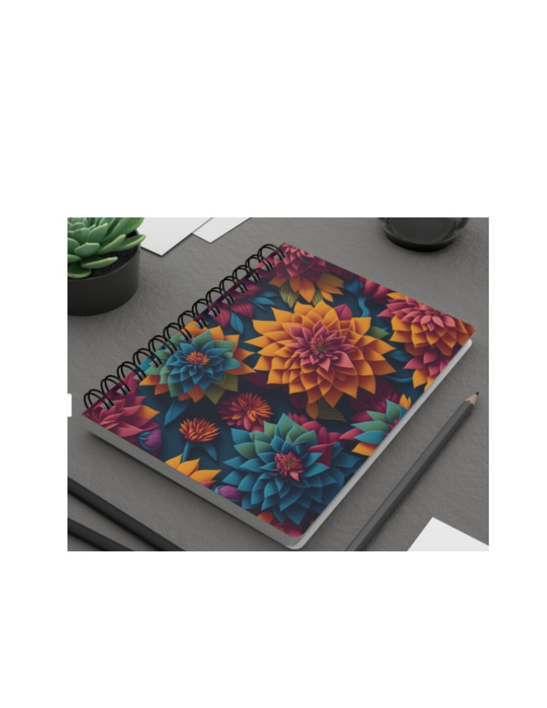 Printable Floral Journal Cover Template Planner Cover - Etsy