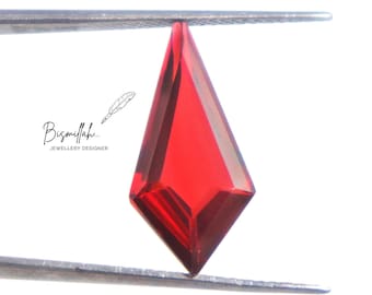 AAA Garnet Quartz Gemstone: Faceted Kite Shape, 20x10 MM Loose Stone