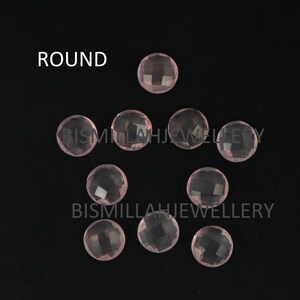 1 Pcs Natural Rose Quartz Briolette Cut AAA Quality Rose Quartz Round Oval Pear Cushion Faceted Gemstone Rose Quartz Jewelry Making Loose