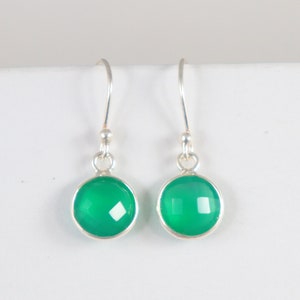 Sterling Silver Round Gemstone Dangle Earrings: Briolette Cut