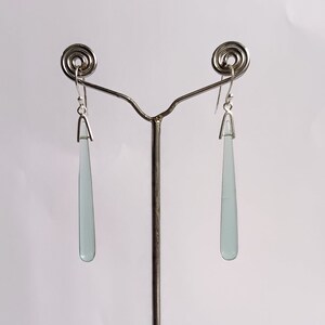 Sterling Silver Teardrop Gemstone Dangle Earrings