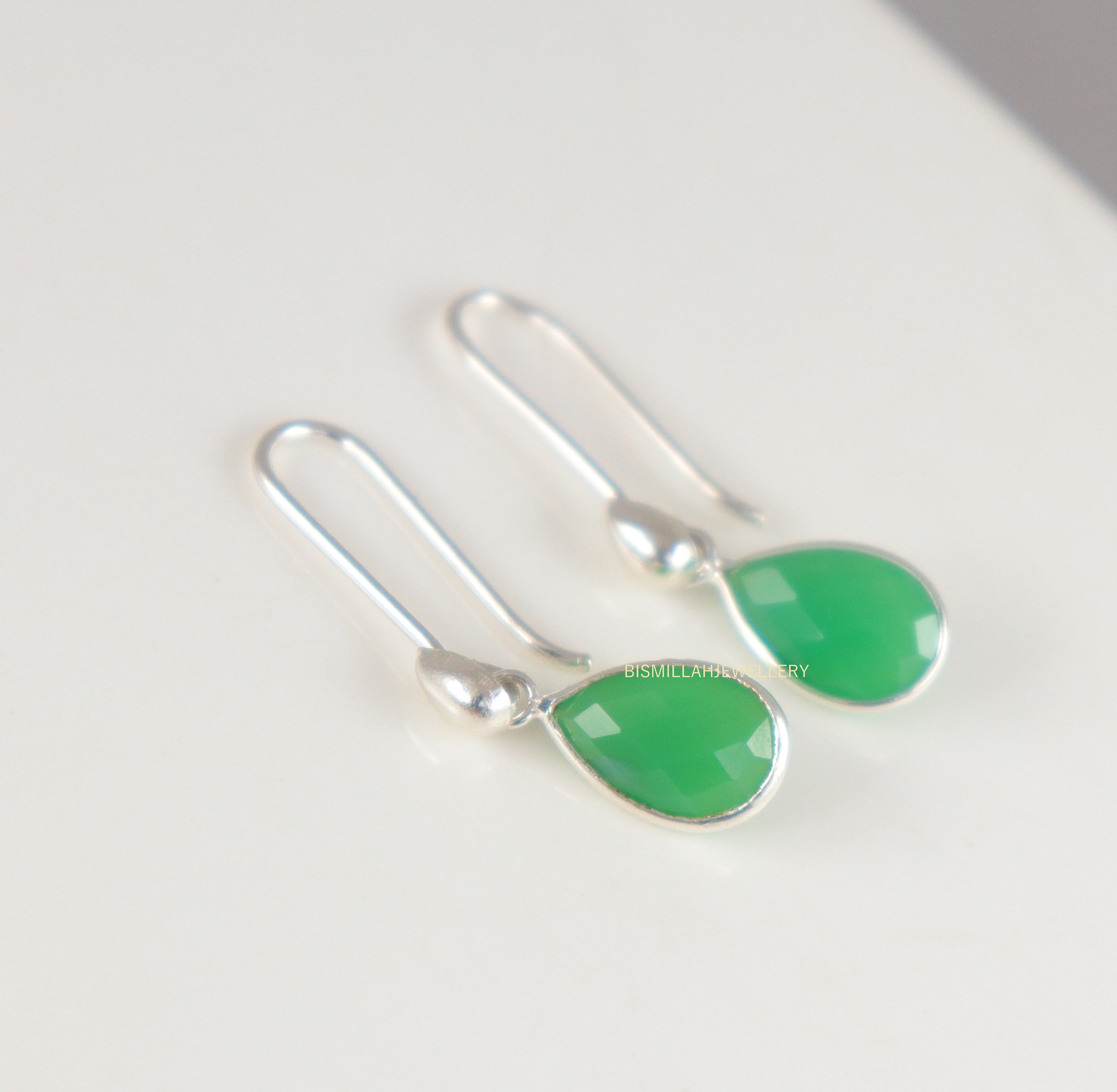 Orecchini pendenti in pietra di luna, a forma di pera in argento sterling 925, gioielli fatti a mano - Italia