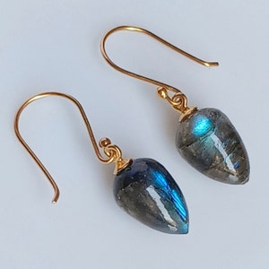 Labradorite Earring Drop Earrings Labradorite Drop Earrings Gemstone Plan Drops Earrings Dangle Earring Sterling Silver Earrings Gold Plated