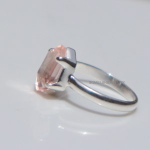 Hexagon Ring 925 Sterling Silver ring Hexagon Shape ring anniversary ring engagement ring 11X6 mm Hexagon Ring Prong Set Mix Gemstone Ring