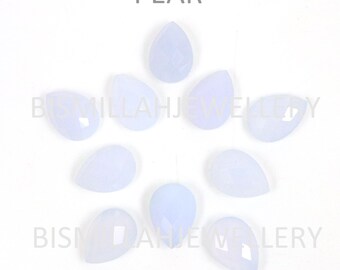 Rose Cut Chalcedony Gemstone: Round, Oval, Pear, Cushion (6-22x16mm)