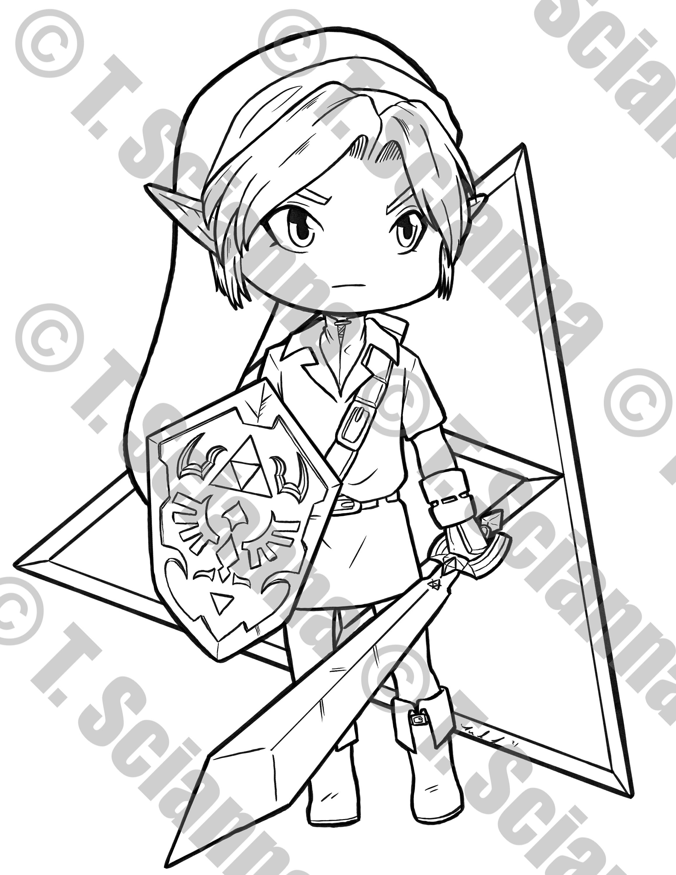 Legend of Zelda Inspired Coloring Page Bundle - Etsy