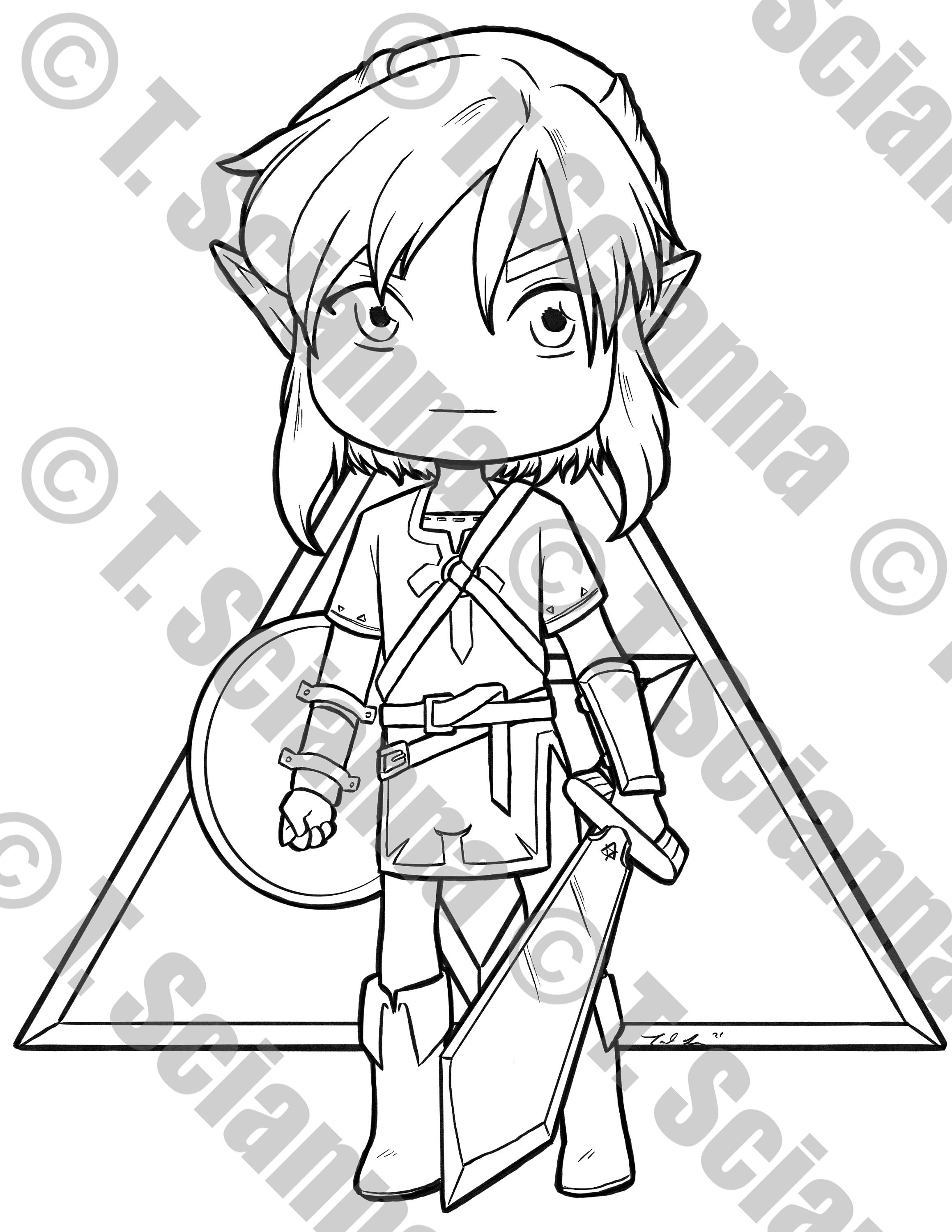Legend of Zelda Inspired Coloring Page Bundle - Etsy