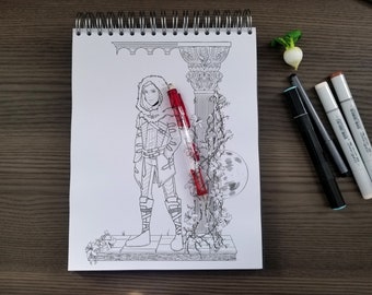 Coloring Page - Full Moon Wedding Collection - Frost Guardian