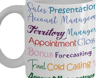 Salesperson Mug | Salesman Mug | Sales Agent Mug | Sales Rep Mug | Saleswoman Mug | Sales Consultant Mug | Word Cloud Mug | Occupation Mug