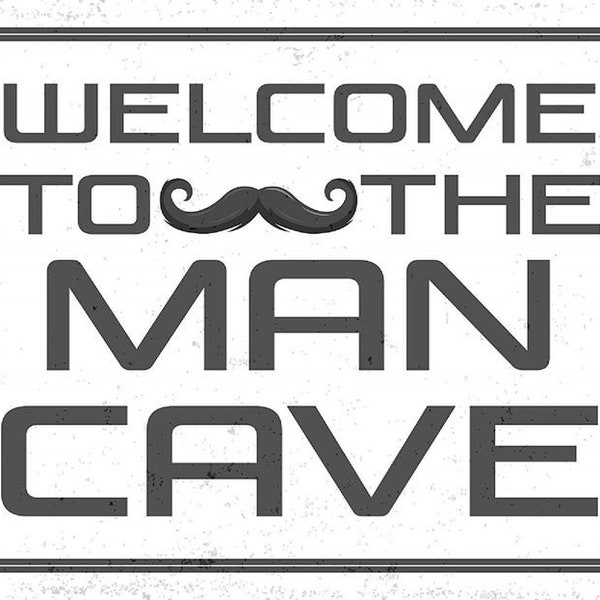 Welcome To The Man Cave | Mancave Decor | Gameroom Decor | Man Corner | Mancave Print | Mancave Wall Art | Sign For Dad | 11x14 Poster Print