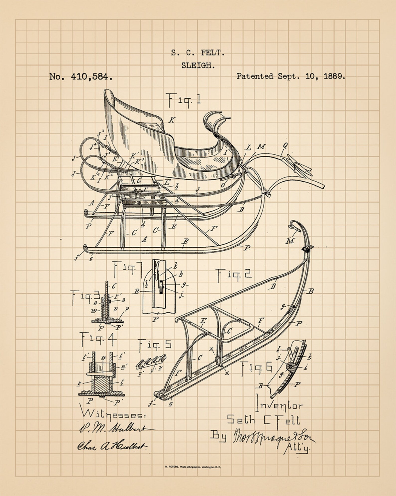 Sleigh Patent Print Sleigh Blueprint Antique Sleigh Print - Etsy Italia
