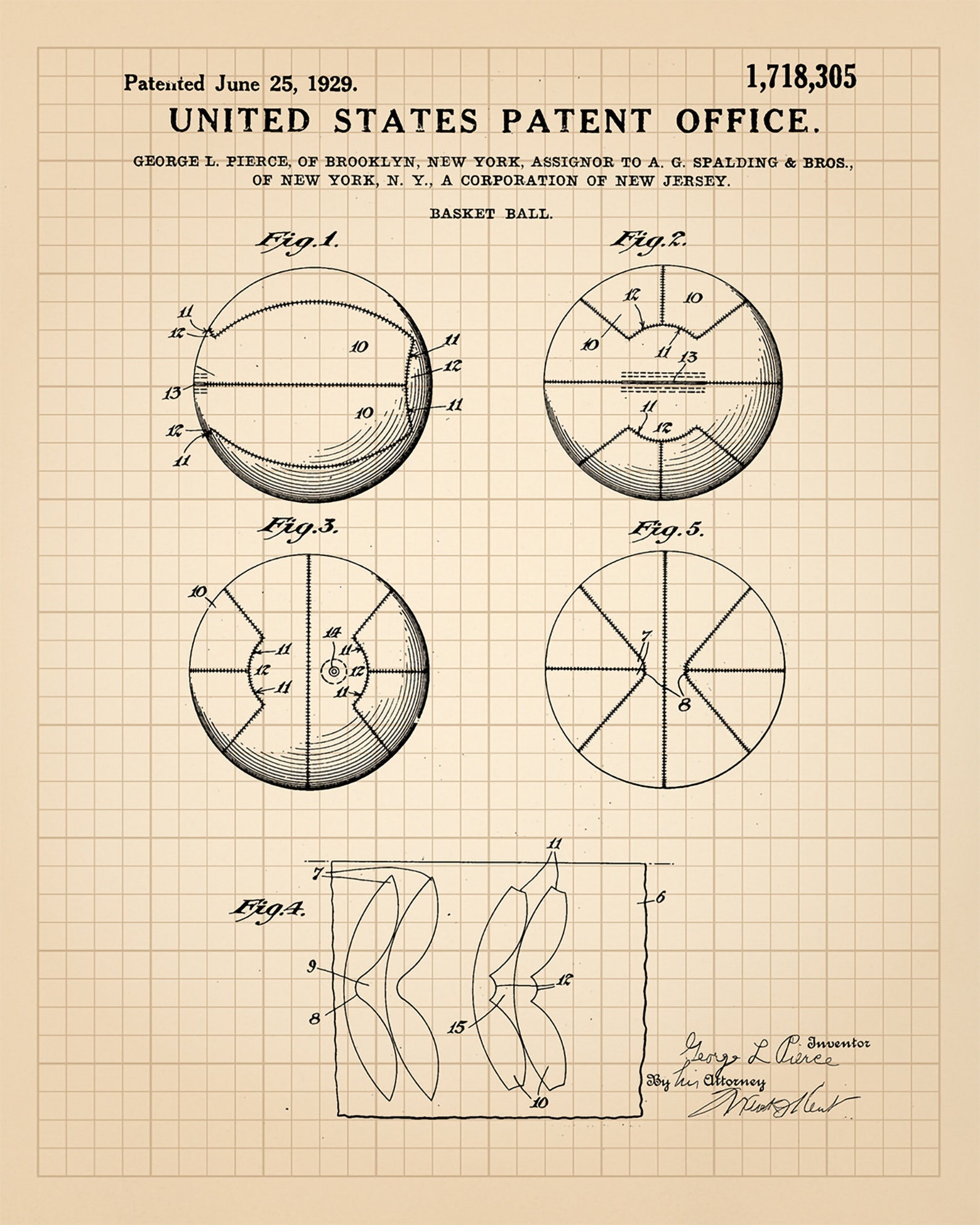 Basketball Patent basketball Wall Art basketball Blueprint Etsy