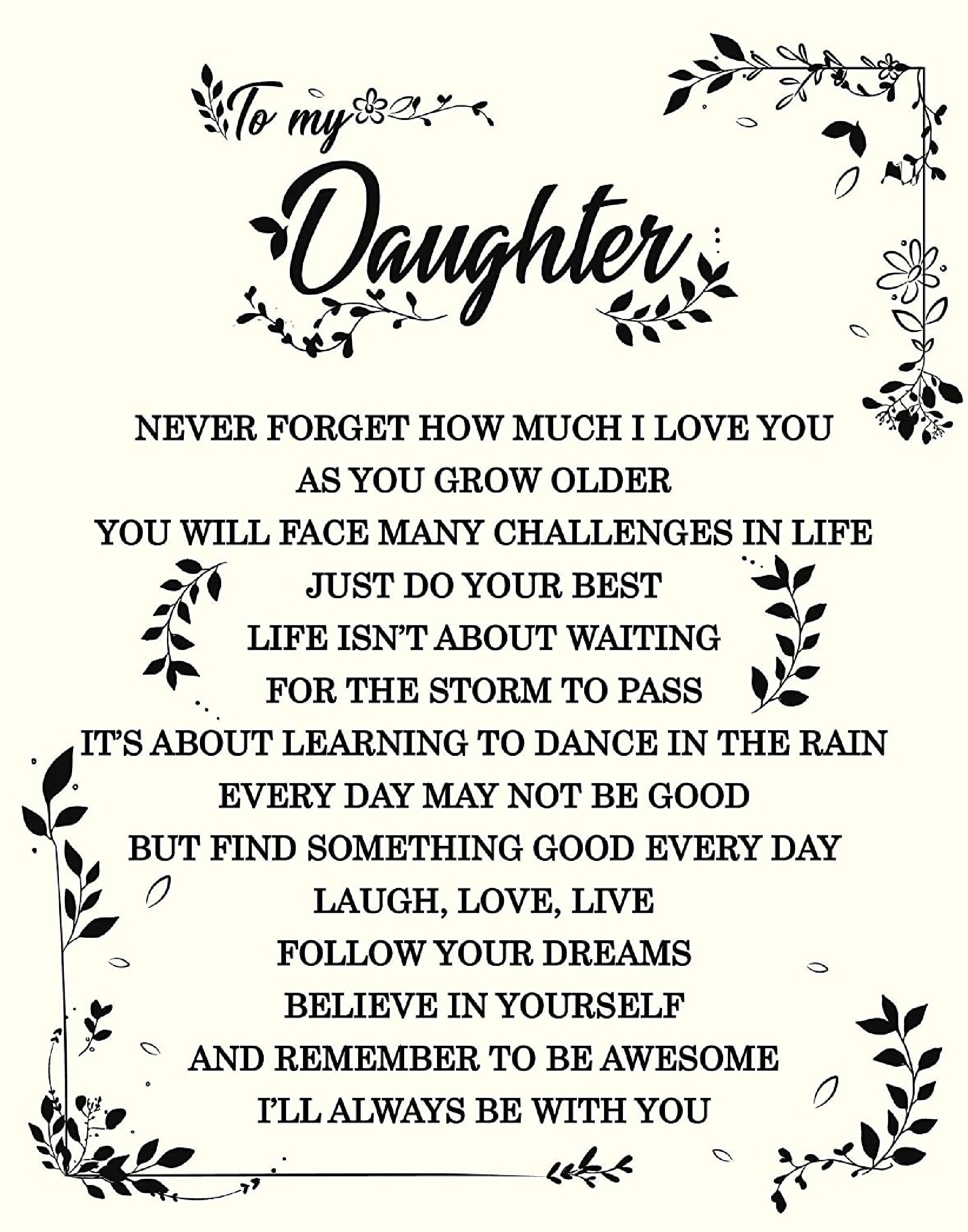 Daughter Quote Sign Daughter Wall Art Daughter Printable Daughter