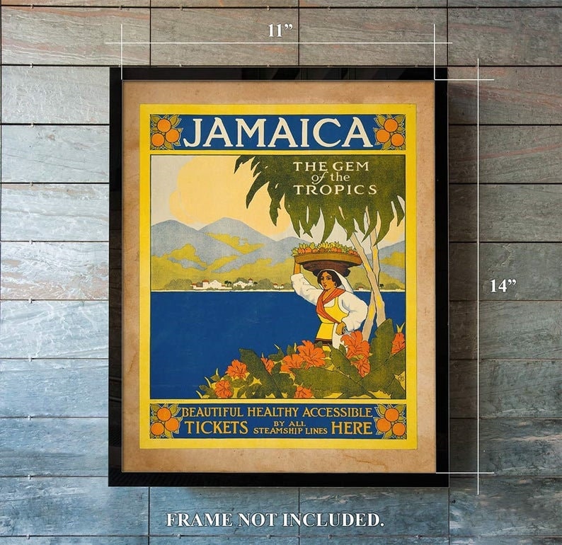 Jamaican Art Jamaica Poster Jamaica Travel Poster Etsy