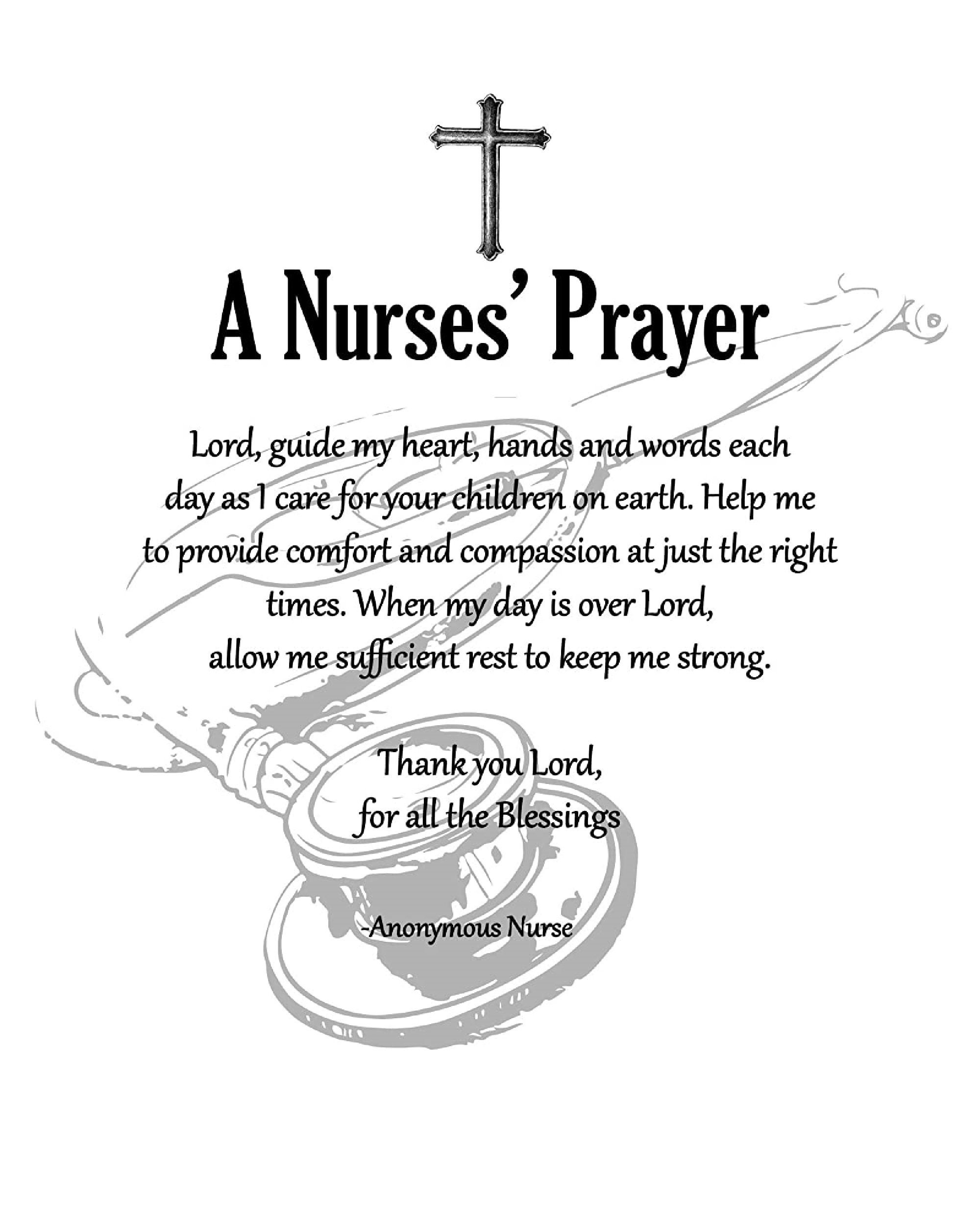 Nurse Prayer Print Nurse Art Nurse Poster Nurse Office