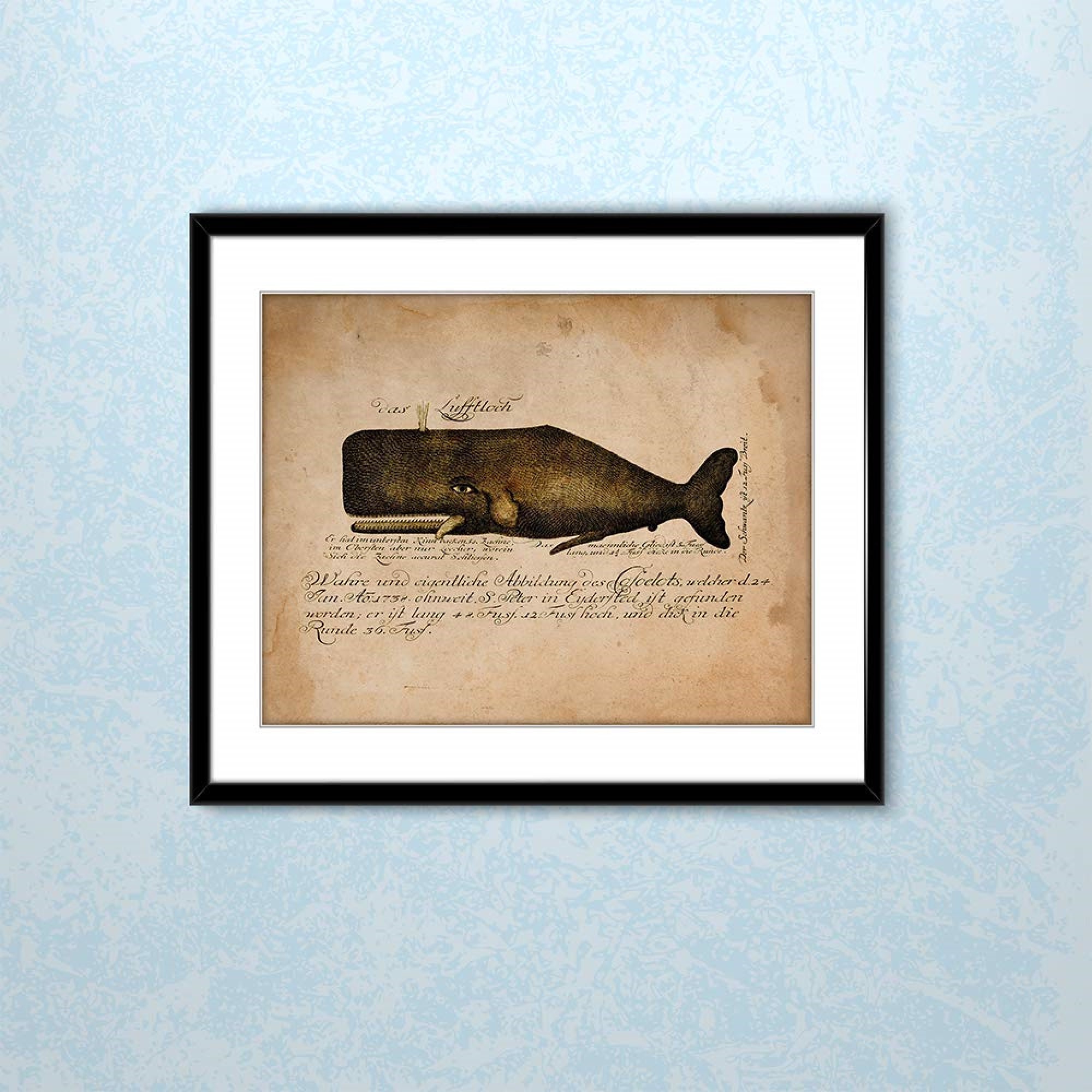 Nantucket Whale Art Whale Lithograph Whaling Print | Etsy