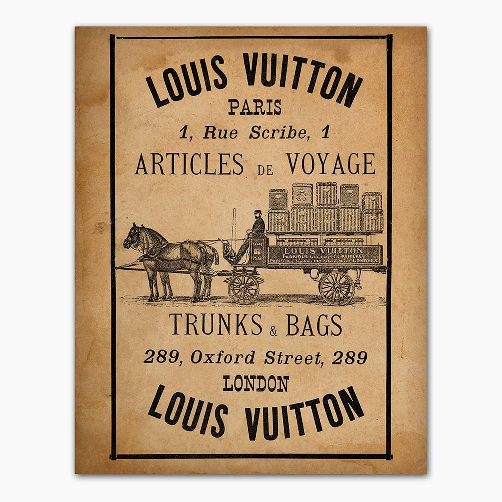 Louis Vuitton Patent louis Vuitton Poster vintage Ad Poster -  Australia