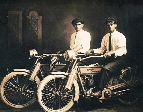 Harley Davidson Art Motorcycle Print motorcycle Decor Vintage