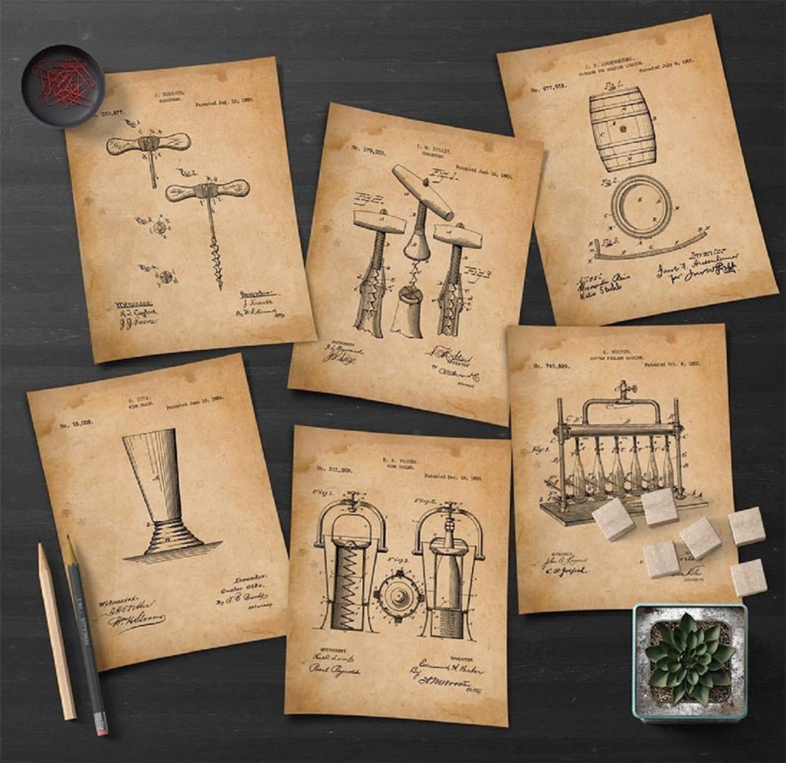 Thomas Edison Patent Art Prints The Electric Vote Recorder Etsy