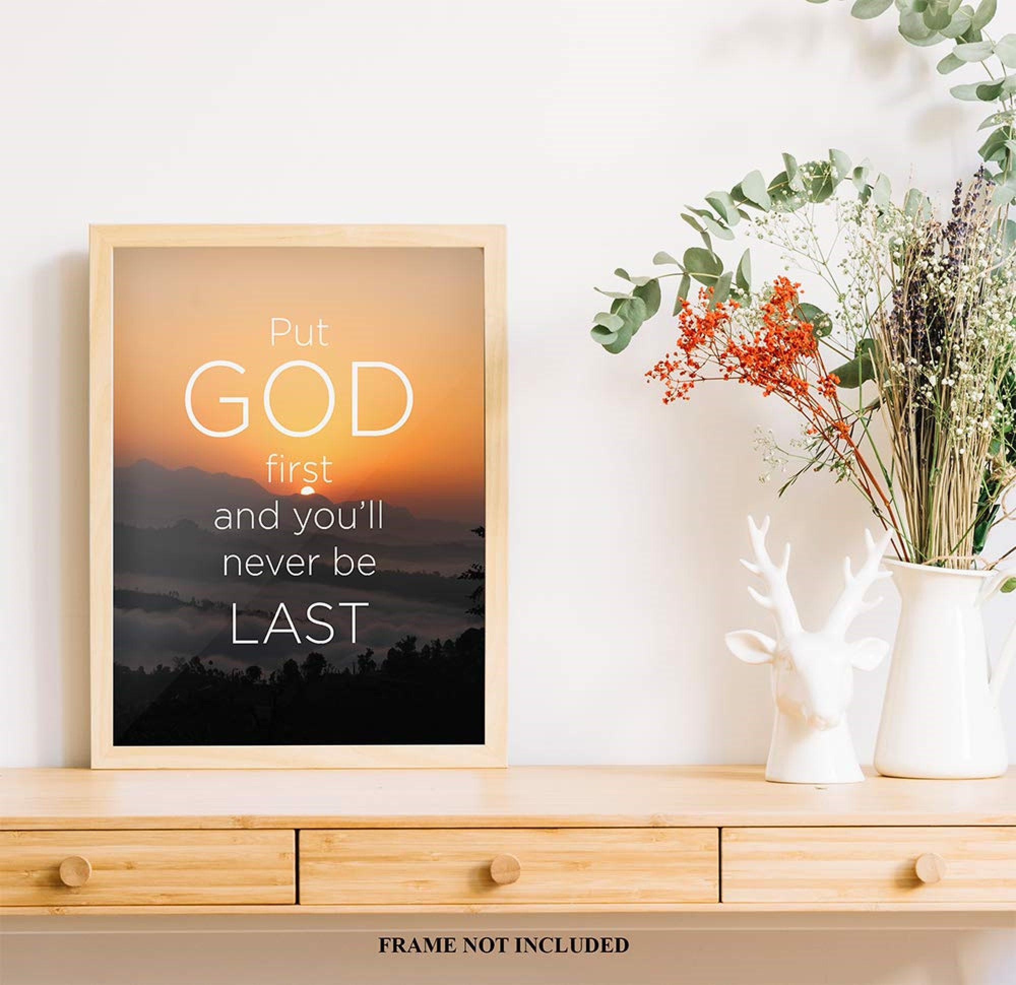 Put God First Scripture Word Art Christianity Art Christian Poster ...