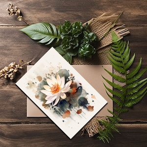 Cartes de voeux Zen Lotus TWO - FICHIERS IMPRIMABLES
