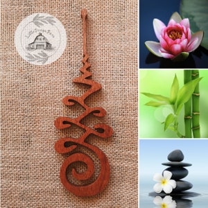 STL file OM symbol and lotus flower, Hindu symbol, Yoga Symbol tag