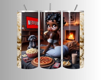 Black Betty Boop Tumbler Wrap