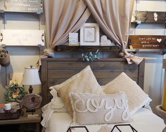 Wood Curtain Panels Tab Curtains