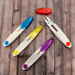 Thread Scissors for travel. U shaped cross stitch scissors. Portable small scissors. Stainless steel sewing scissors. Embroidery scissors.