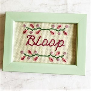 Bloop cross stitch pattern. nene leakes quote. real housewives of atlanta nene quotes. RHOA fan art. gift for bravo fan. gift for her.
